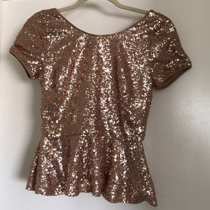 Rose gold sequence top
